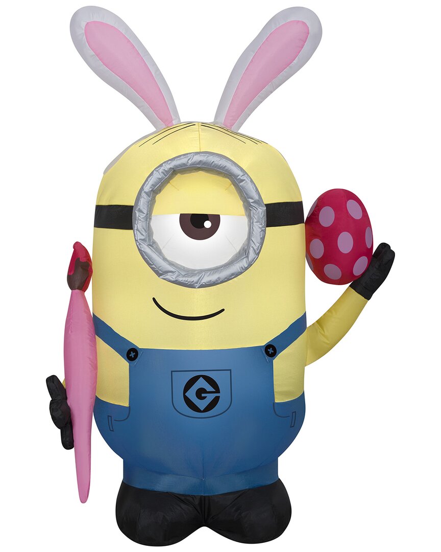 National Tree Company 48in Inflatable Easter Minion Stuart In Yellow