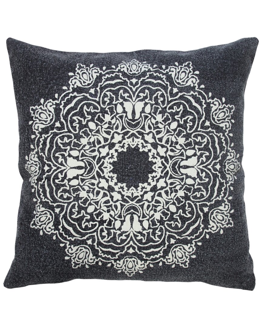 Lr Home Monica Bohemian Mandala Medallion Throw Pillow In Black