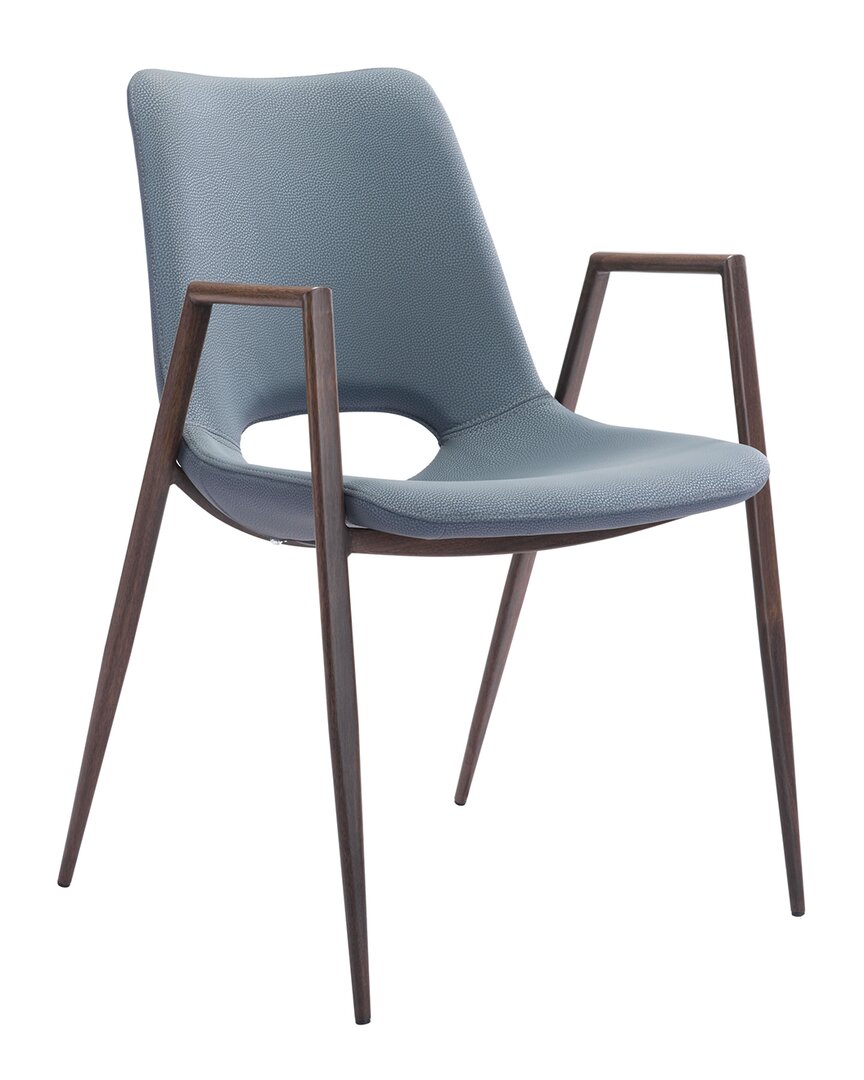 Zuo Modern Set Of 2 Desi Dining Chairs In Grey