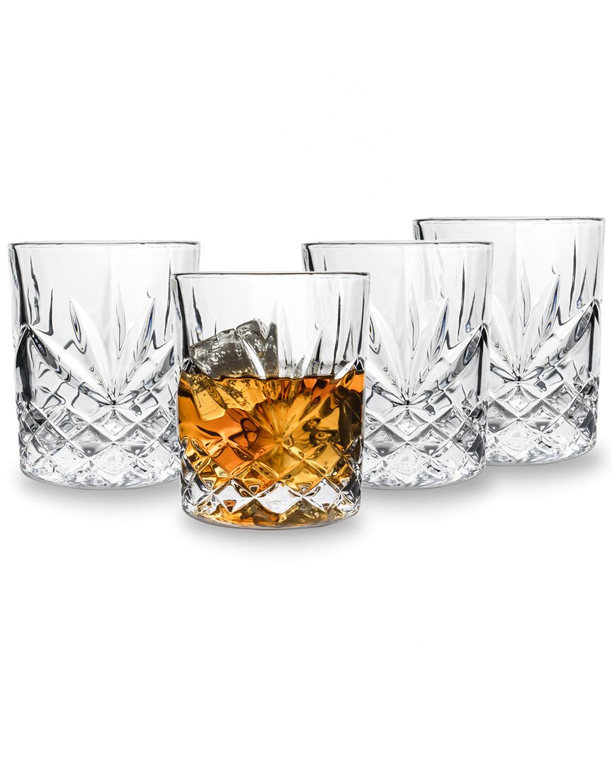 Godinger Shannon Double Old Fashion Glasses (set Of 4) In Transparent
