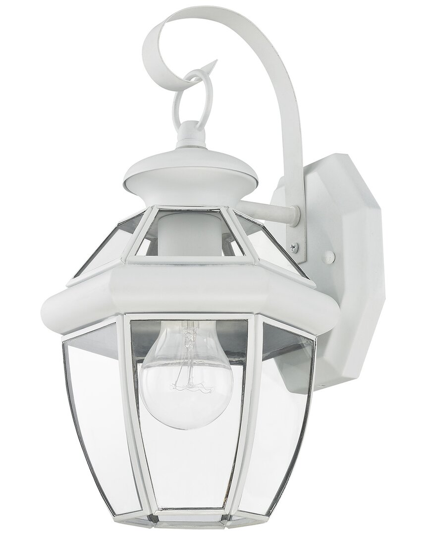 Livex Lighting Monterey 1-light White Outdoor Wall Lantern In White