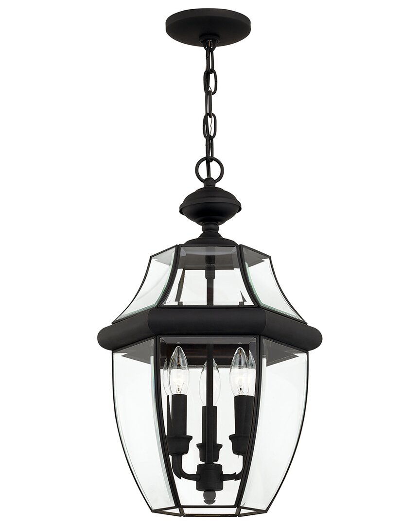 Livex Lighting Monterey 3-light Black Outdoor Chain Lantern