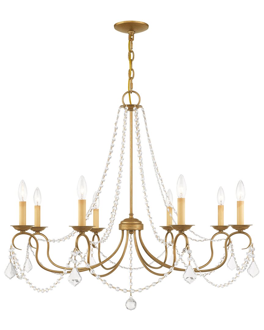 Livex Lighting Pennington 8-light Antique Gold Leaf Chandelier In Gold