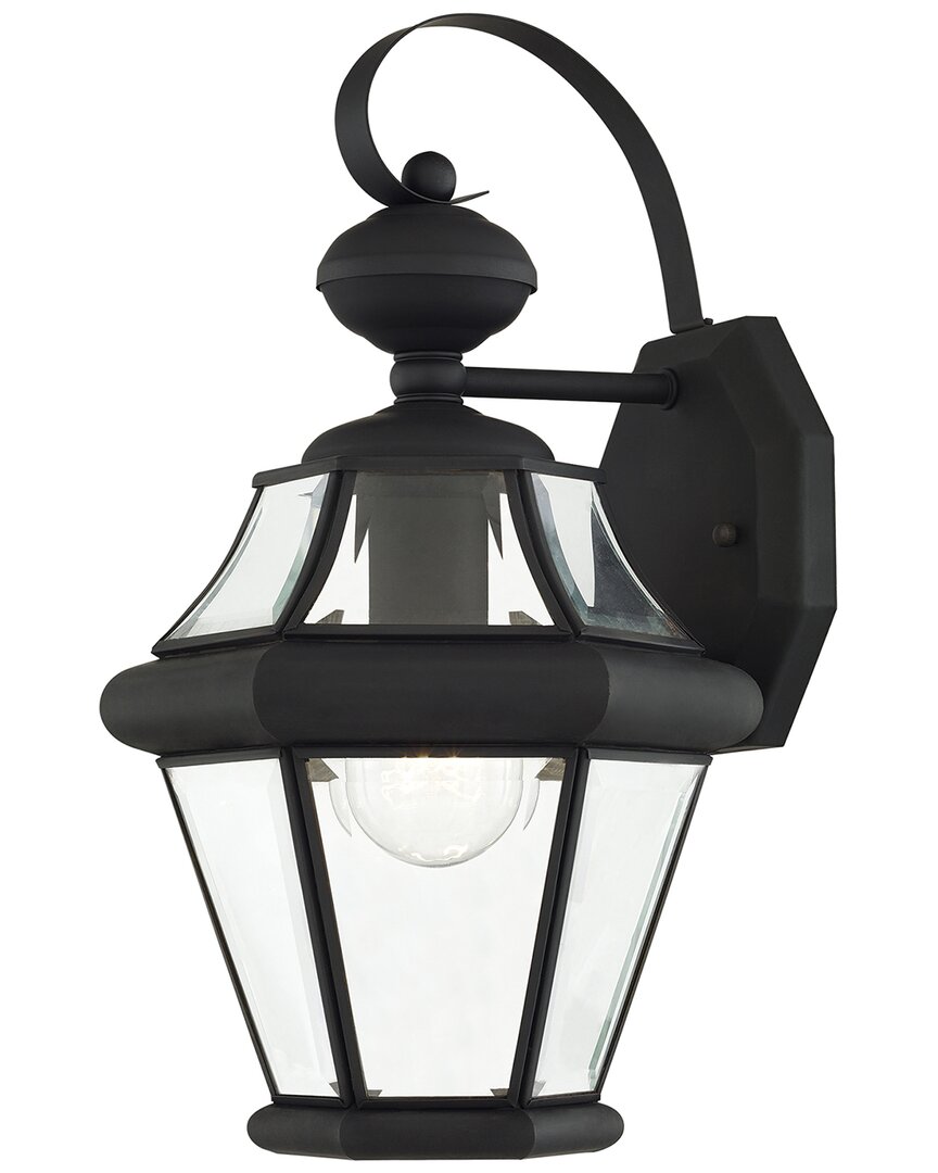 Livex Lighting Georgetown 1-light Black Outdoor Wall Lantern In Black