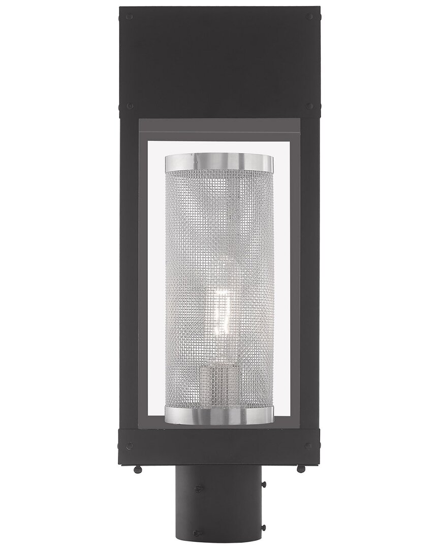 Livex Lighting Franklin 1 Light Black Outdoor Post Top Lantern In Black