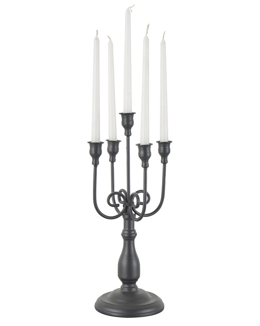 Peyton Lane Antique Style Candelabra In Black