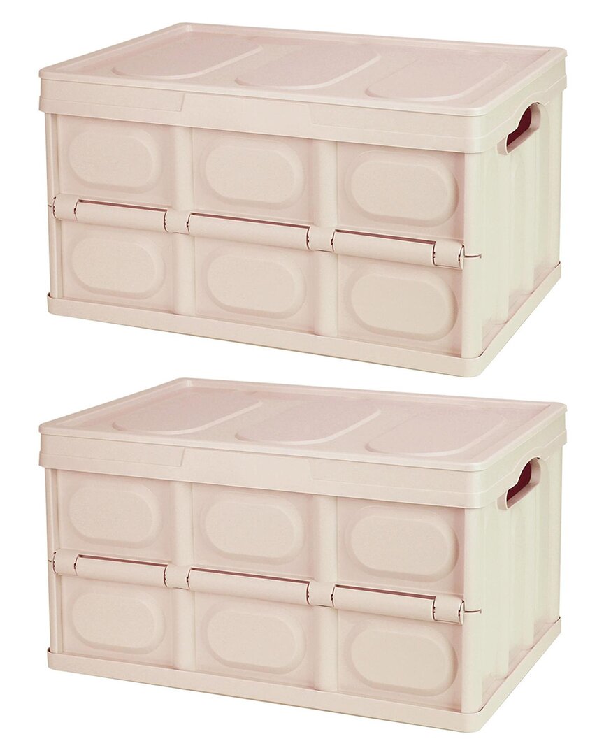 Fresh Fab Finds 2pc Khaki 30l Collapsible Storage Bins