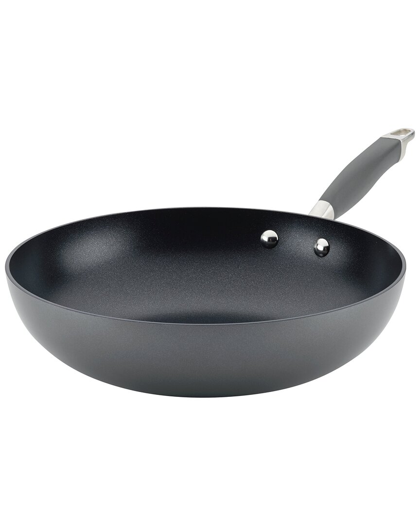 ANOLON ANOLON ADVANCED 12IN HOME HARD-ANODIZED NONSTICK STIR FRY PAN 