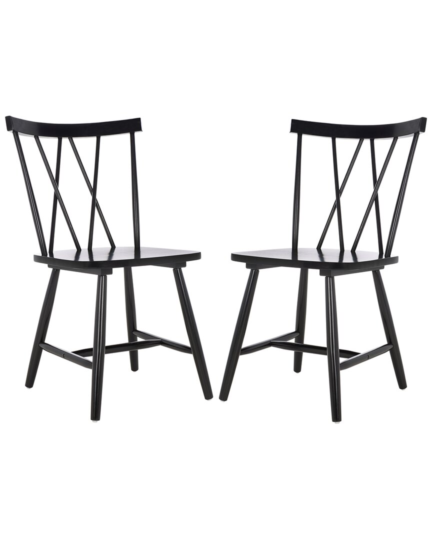 Safavieh Set Of 2 Tayten Spindle Back Dining Chairs