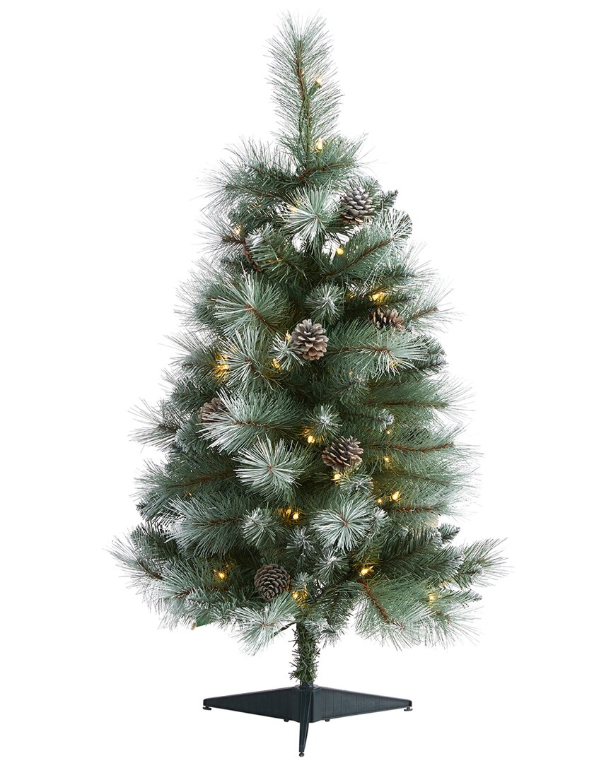 Nearly Natural 3ft. Frosted Tip British Tree In Green