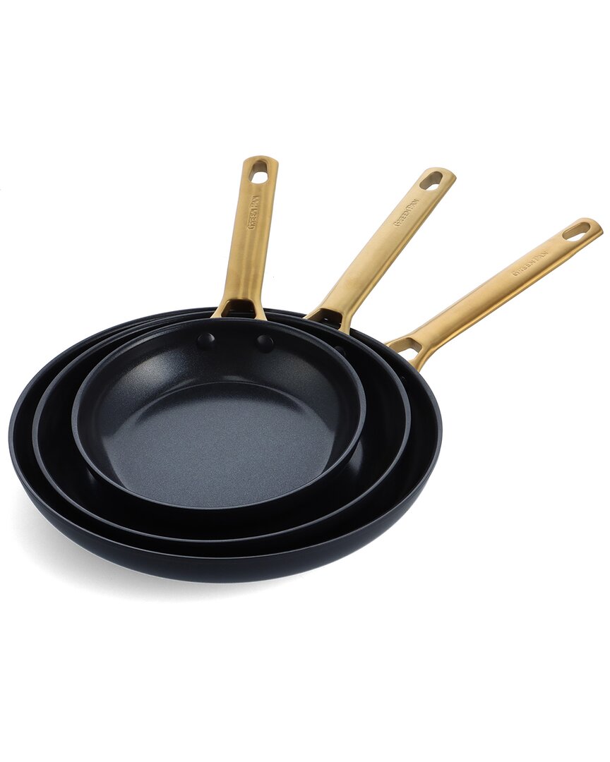 Greenpan Reserve Black Ceramic Nonstick 3pc Fry Pan Set