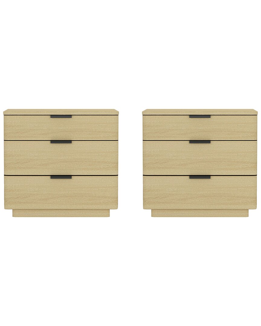 Manhattan Comfort Payton Modern Nightstand With 3 Drawers