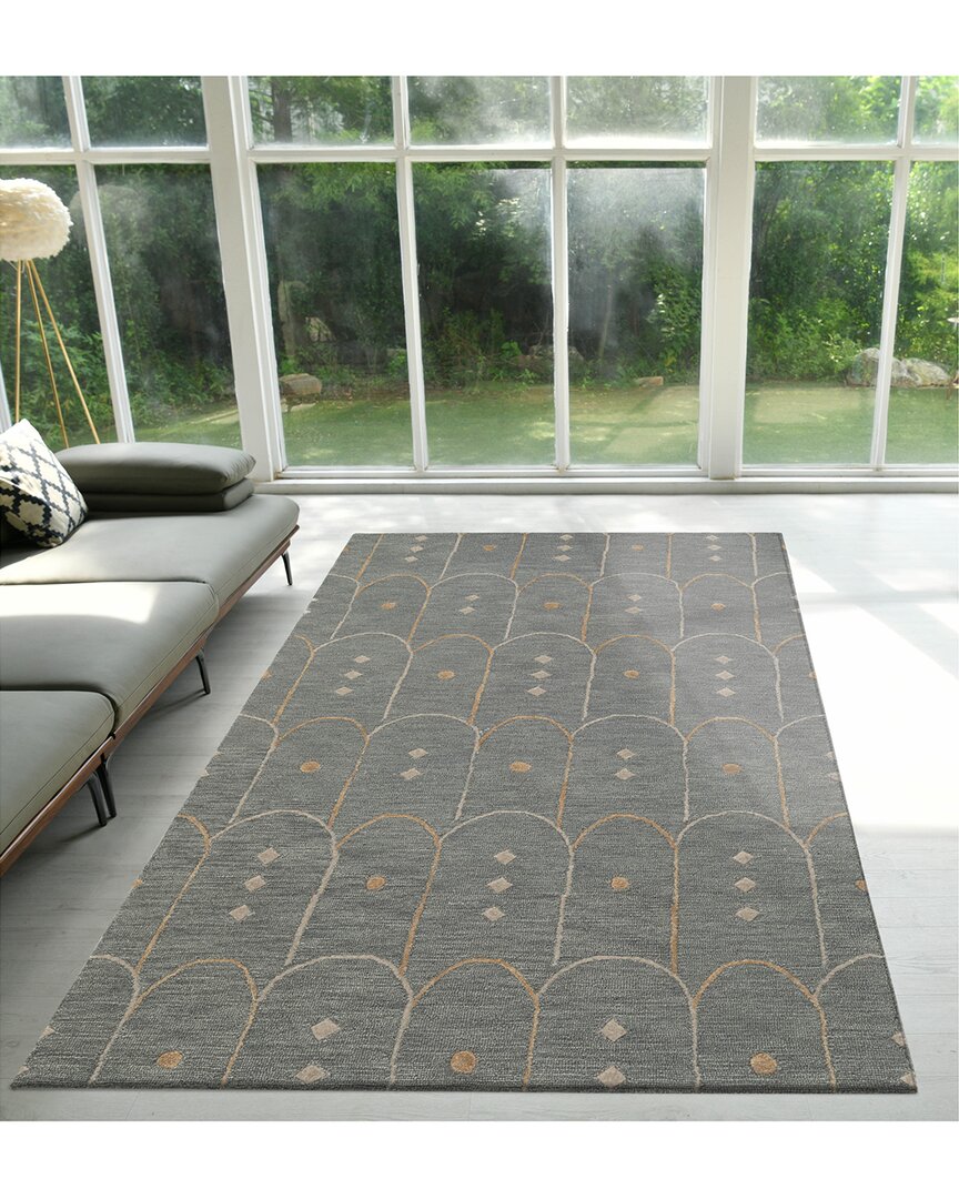 Obeetee Aero Wool Rug In Green