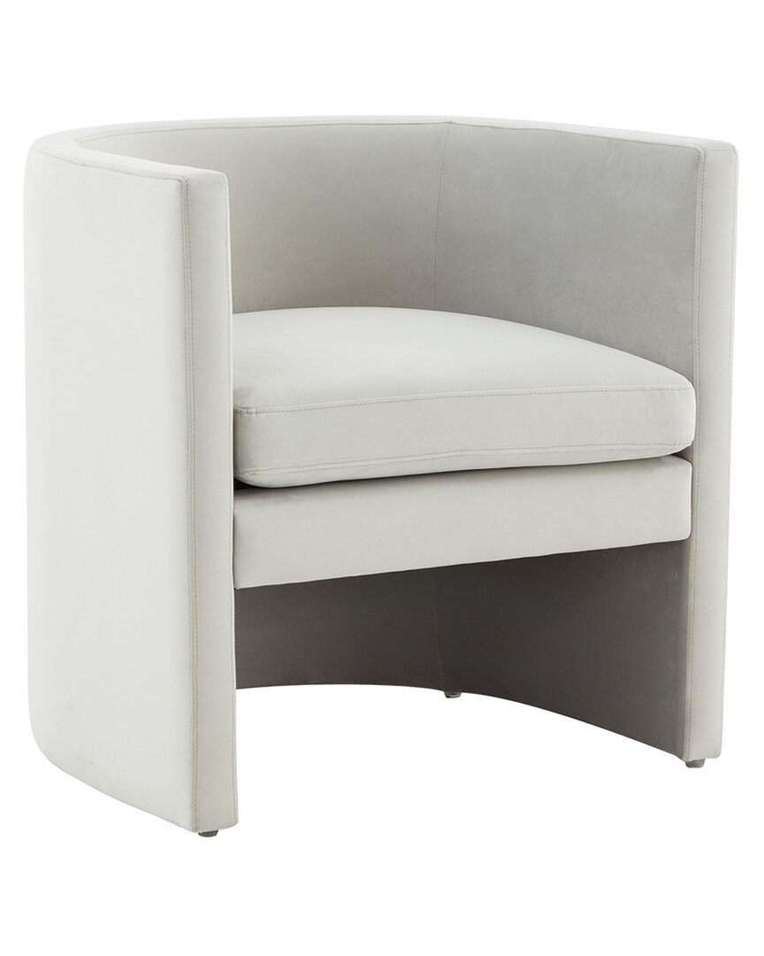 Safavieh Couture Safavieh Rosabeth Curved Accent Chair In Grey