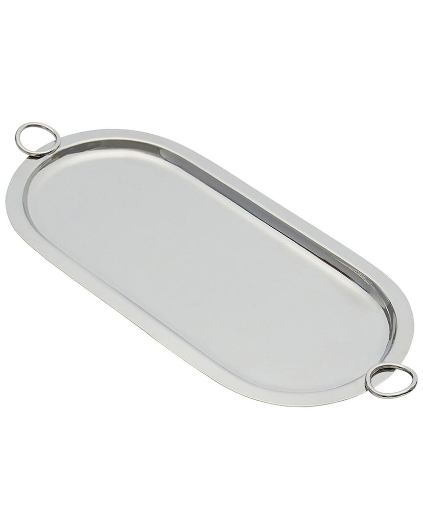 Godinger Ring Large Oval Tray In Silver