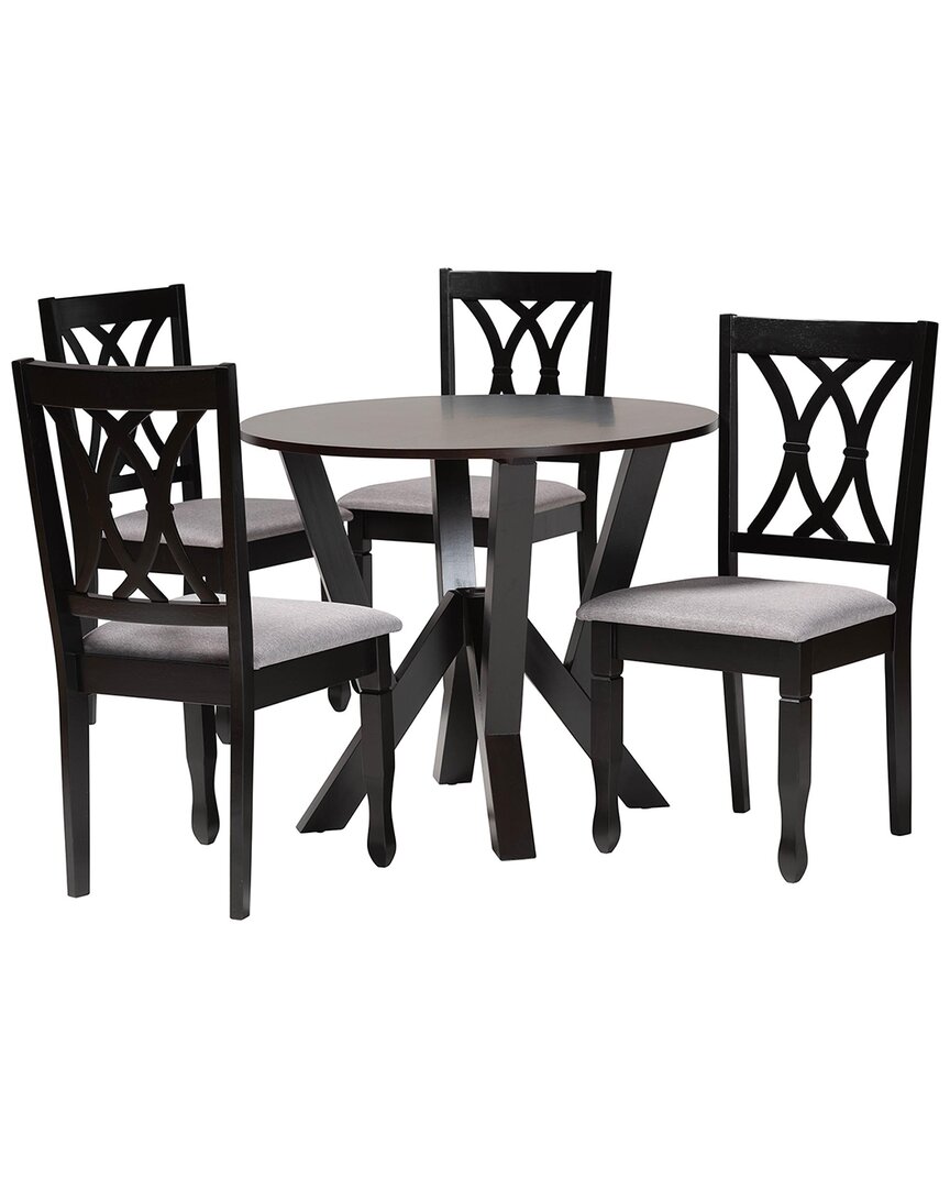 Baxton Studio Irene Modern Wood 5pc Dining Set