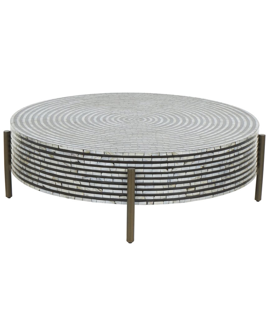 Peyton Lane Handmade Mother-of-pearl Mosaic Inlay Coffee Table