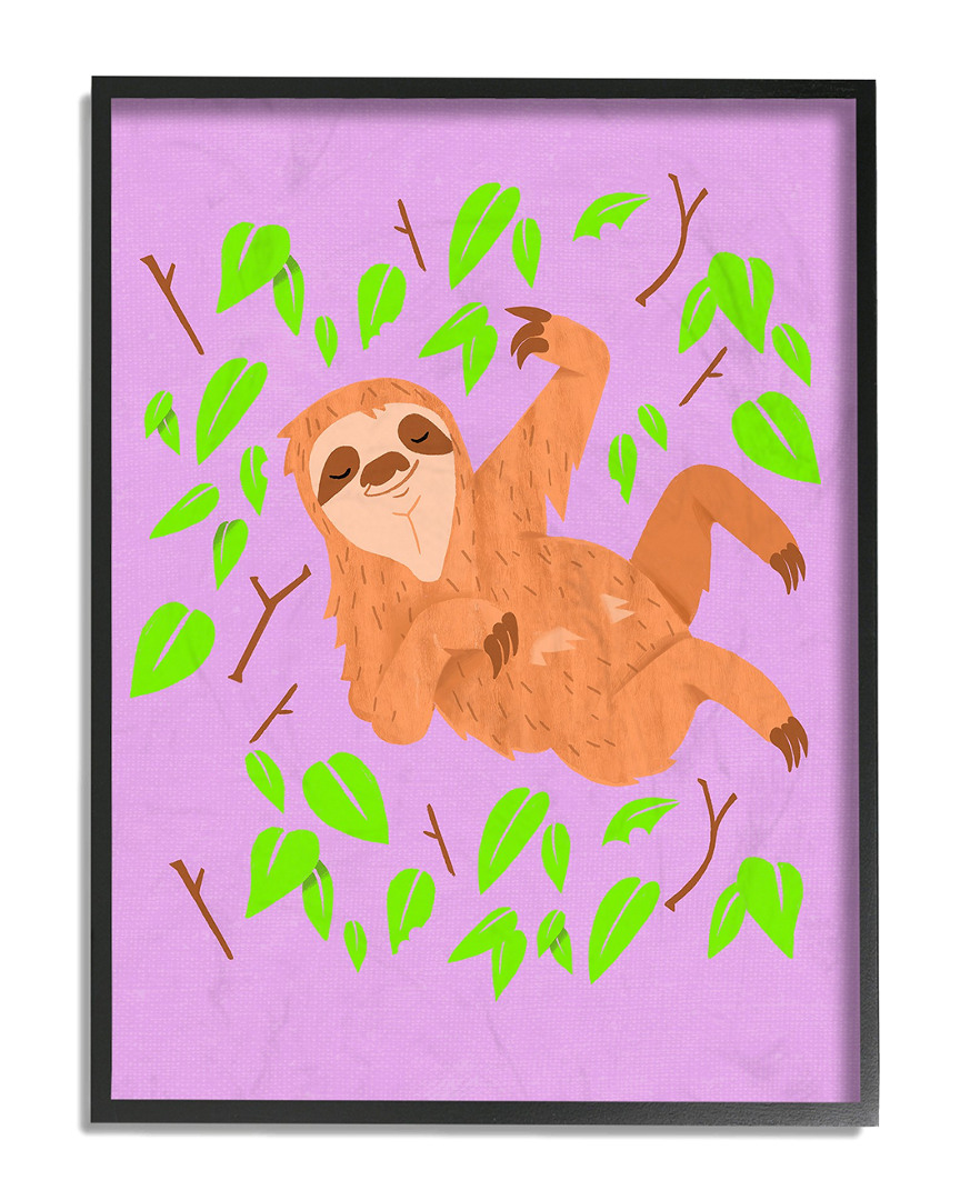 Stupell Sloth In Green Leaves