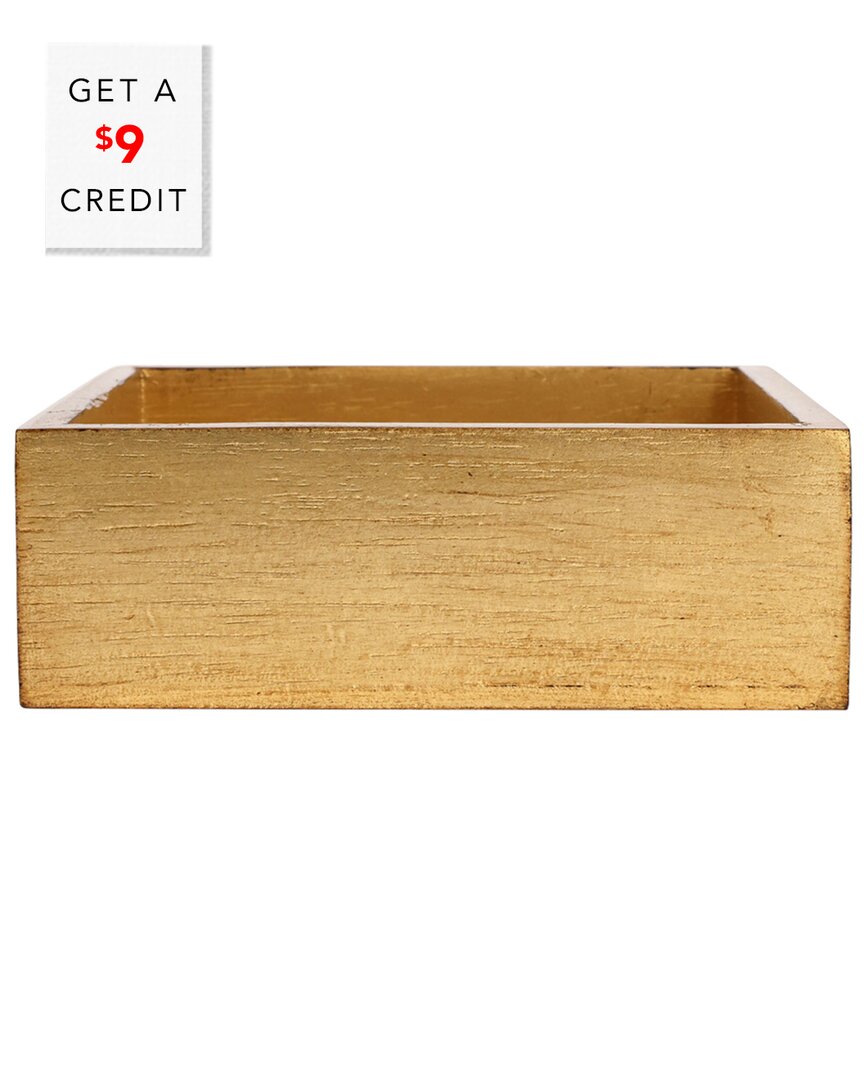 Vietri Florentine Cocktail Napkin Holder In Gold
