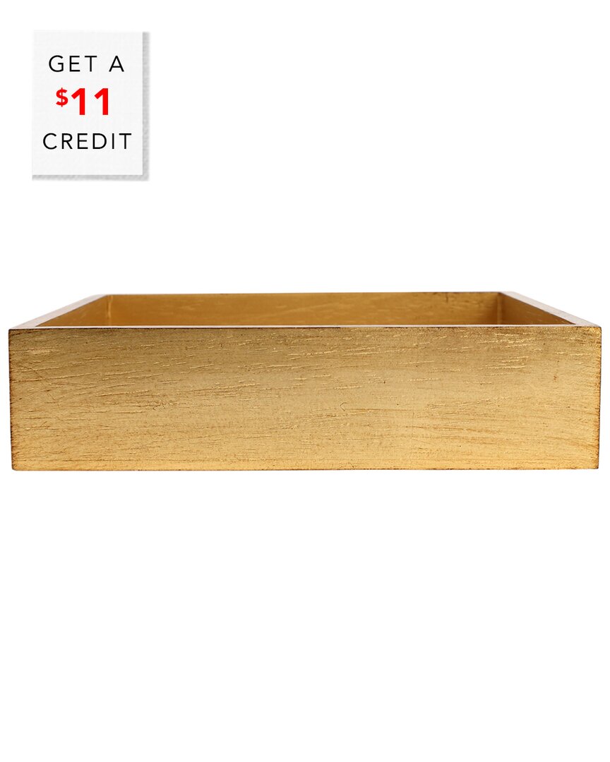 Vietri Florentine Cocktail Napkin Holder In Gold