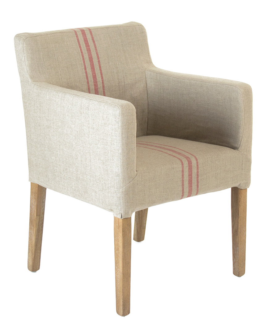 Zentique Avignon Slipcover Arm Chair In Gray