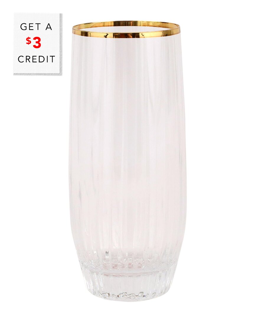 Vietri Natalia Gold High Ball With $3 Credit