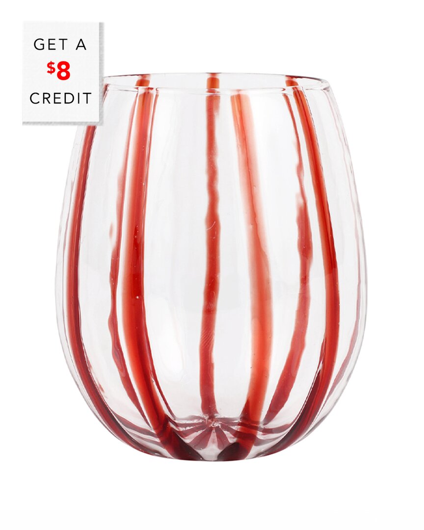 Vietri Nuovo Stripe Stemless Wine Glass