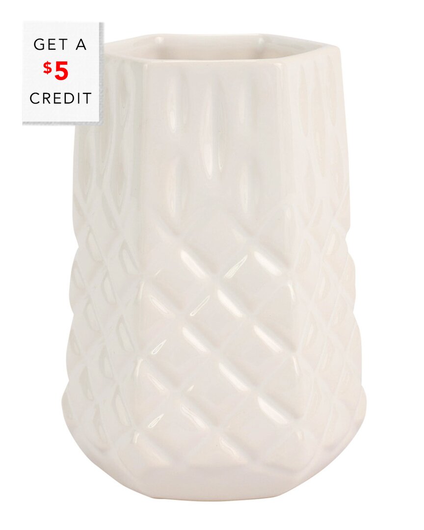 VIETRI VIETRI TESSERE HEXAGONAL BUD VASE WITH $5 CREDIT