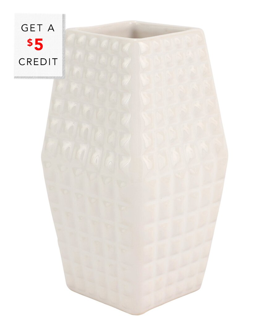 VIETRI VIETRI TESSERE SQUARE BUD VASE WITH $5 CREDIT