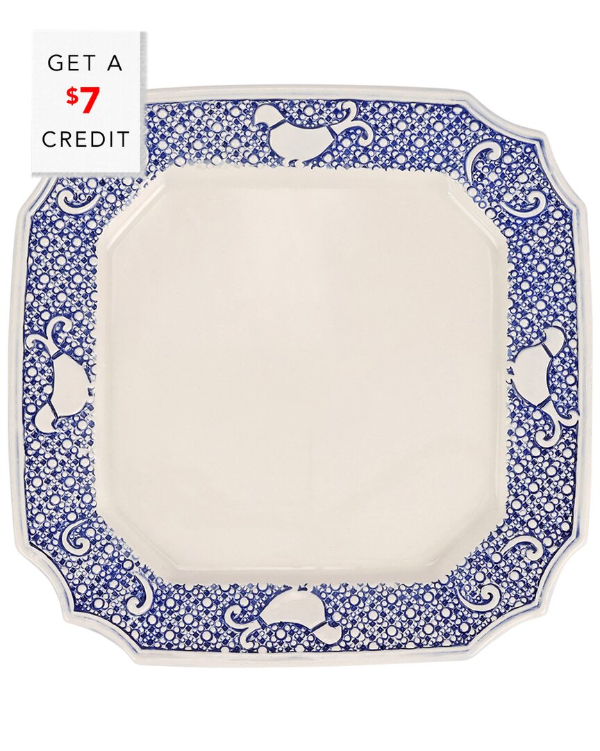 Vietri Uccello Blu Salad Plate