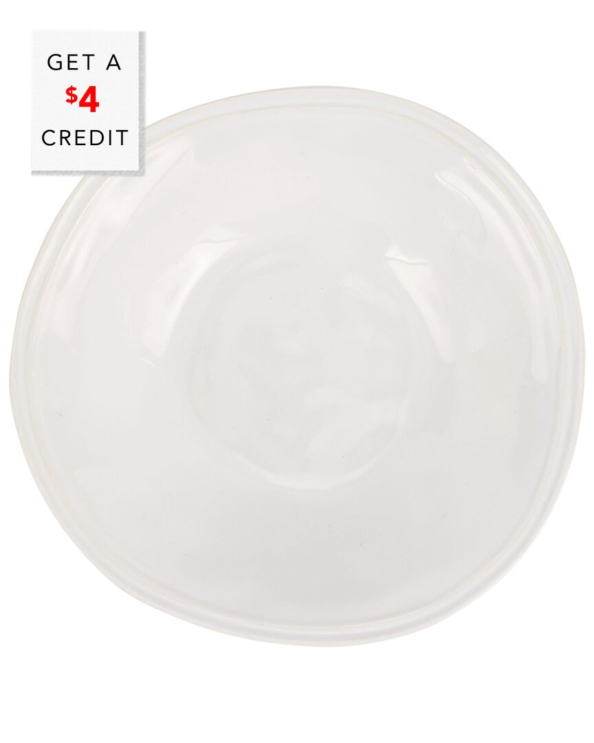 Vietri Viva By  Aria White Dinner Plate With $3 Credit