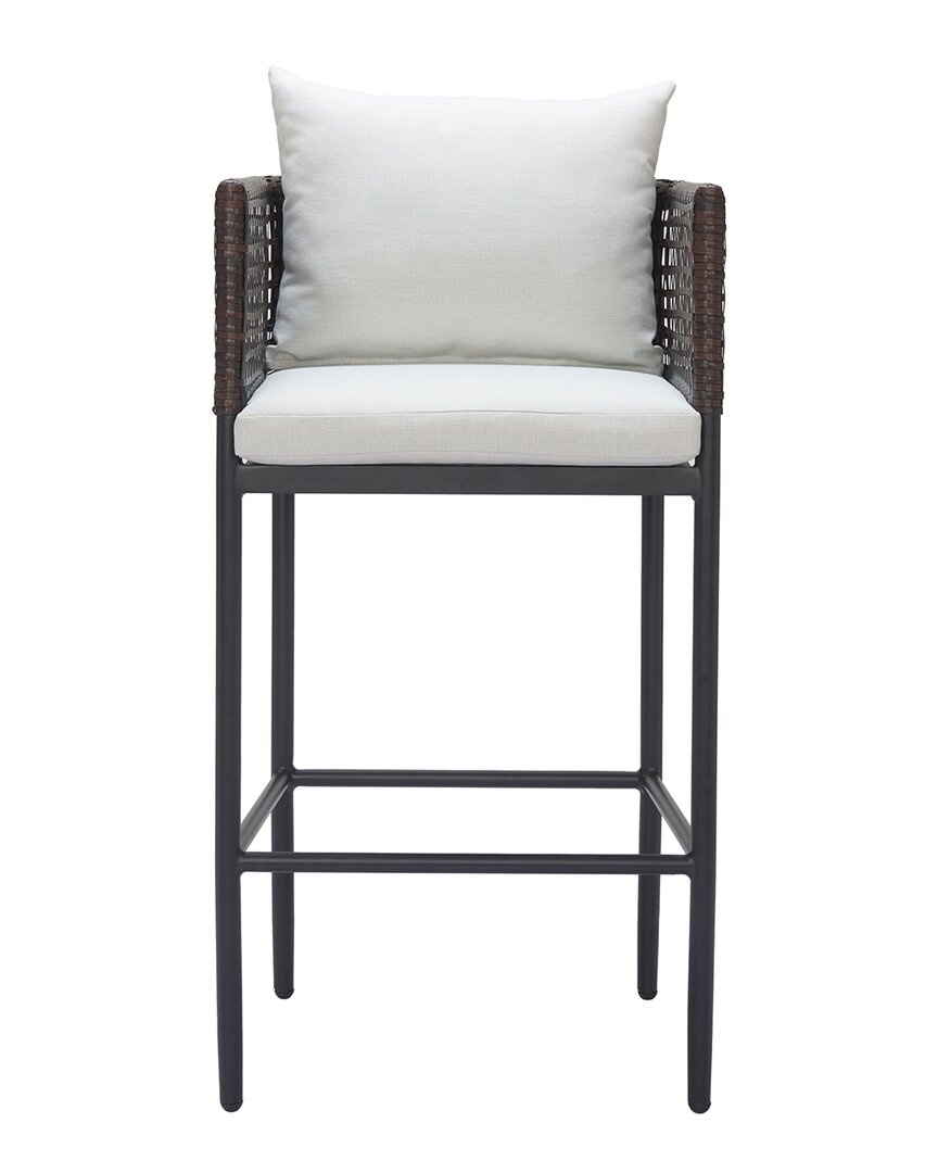 Shop Zuo Modern Palm Paradise Outdoor Barstool In Grey