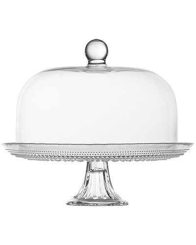 Fortessa Jupiter Glass 13in Cake Stand Dome Set