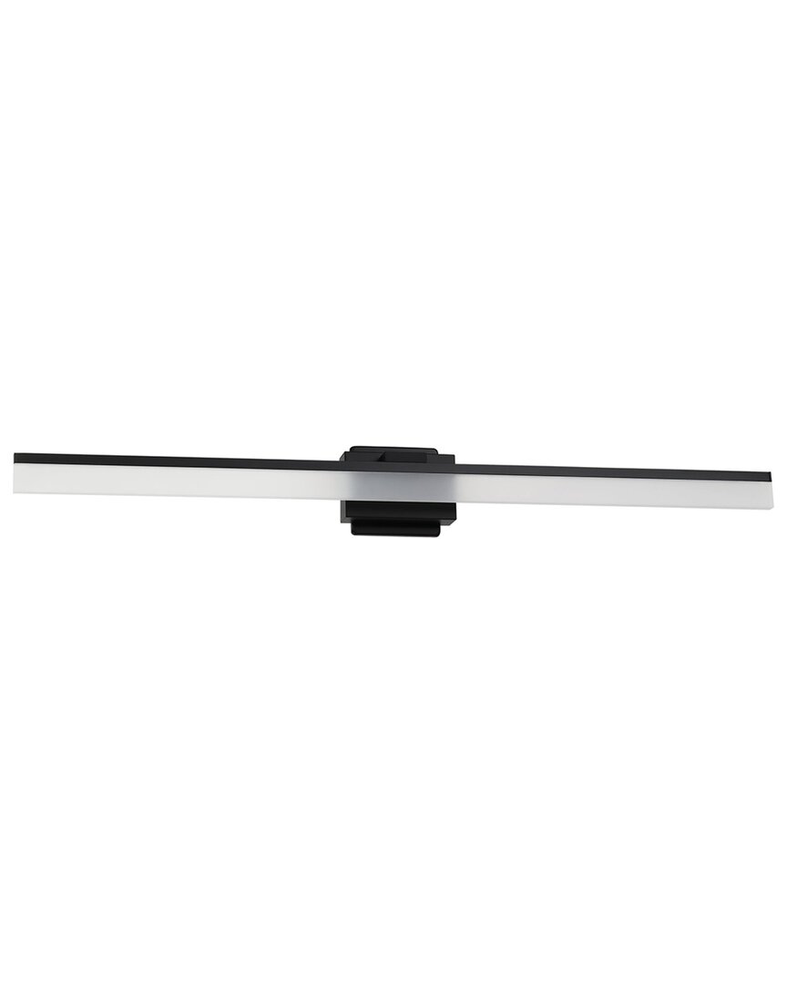 Eglo Palmital 1 Light Integrated Led Bath/vanity Light With Black Finish & Clear Acrylic Shade