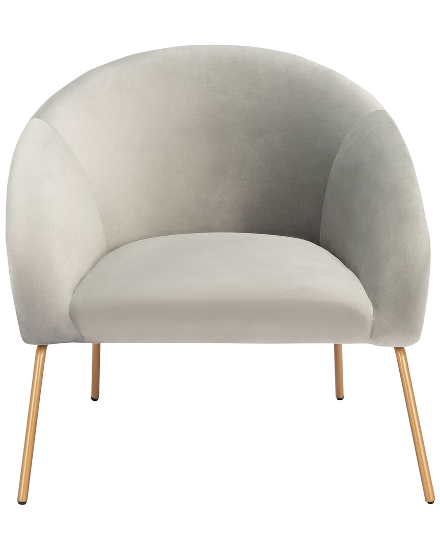 Safavieh Mandi Velvet Accent Chair In Grey