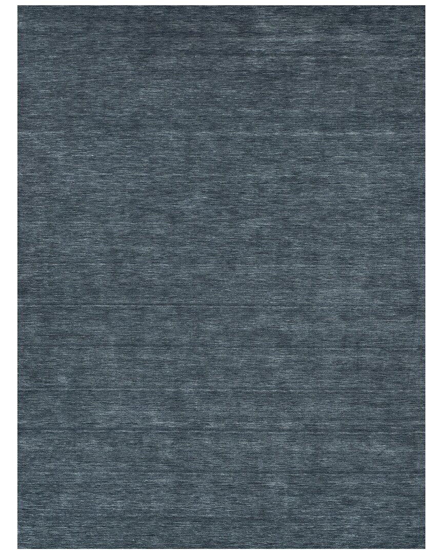 Exquisite Rugs Roche Hand-loomed New Zealand Wool Rug In Blue