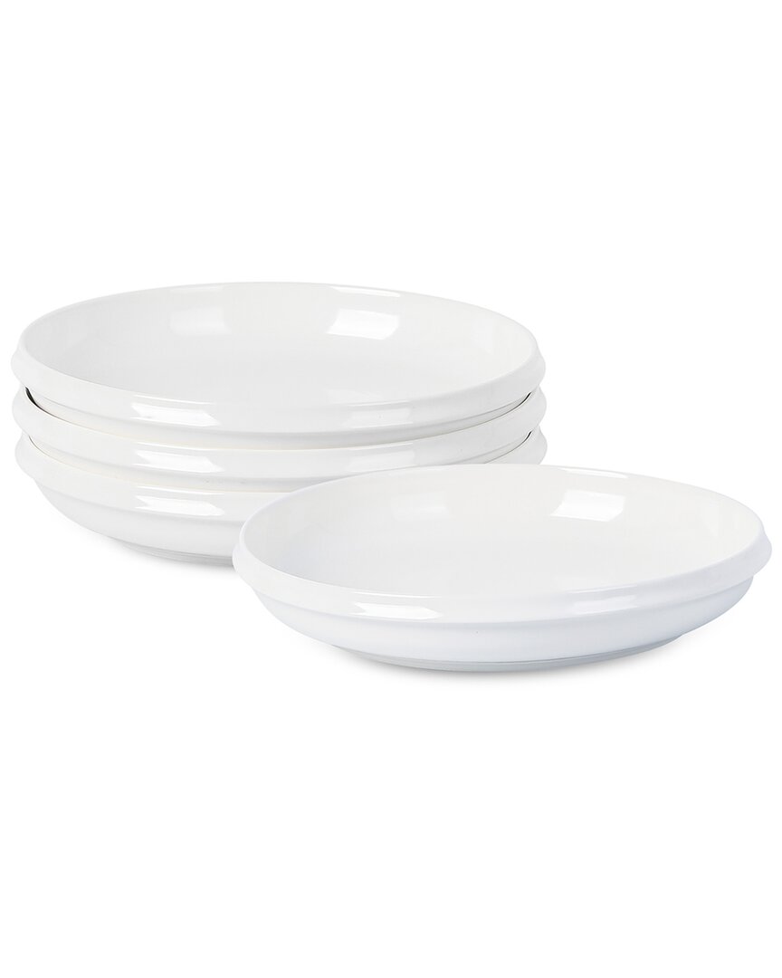Stone Lain Verso 4pc Dinner Plate Set In White
