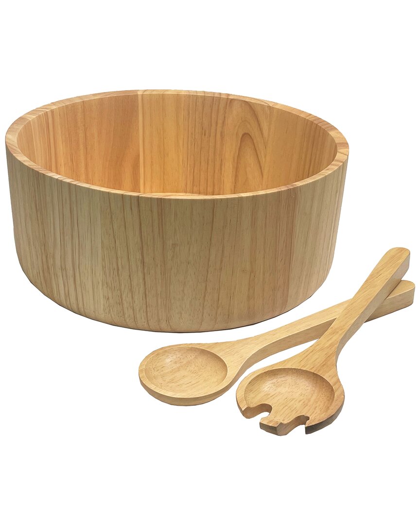 Woodard & Charles 3pc Salad Bowl & Servers Set