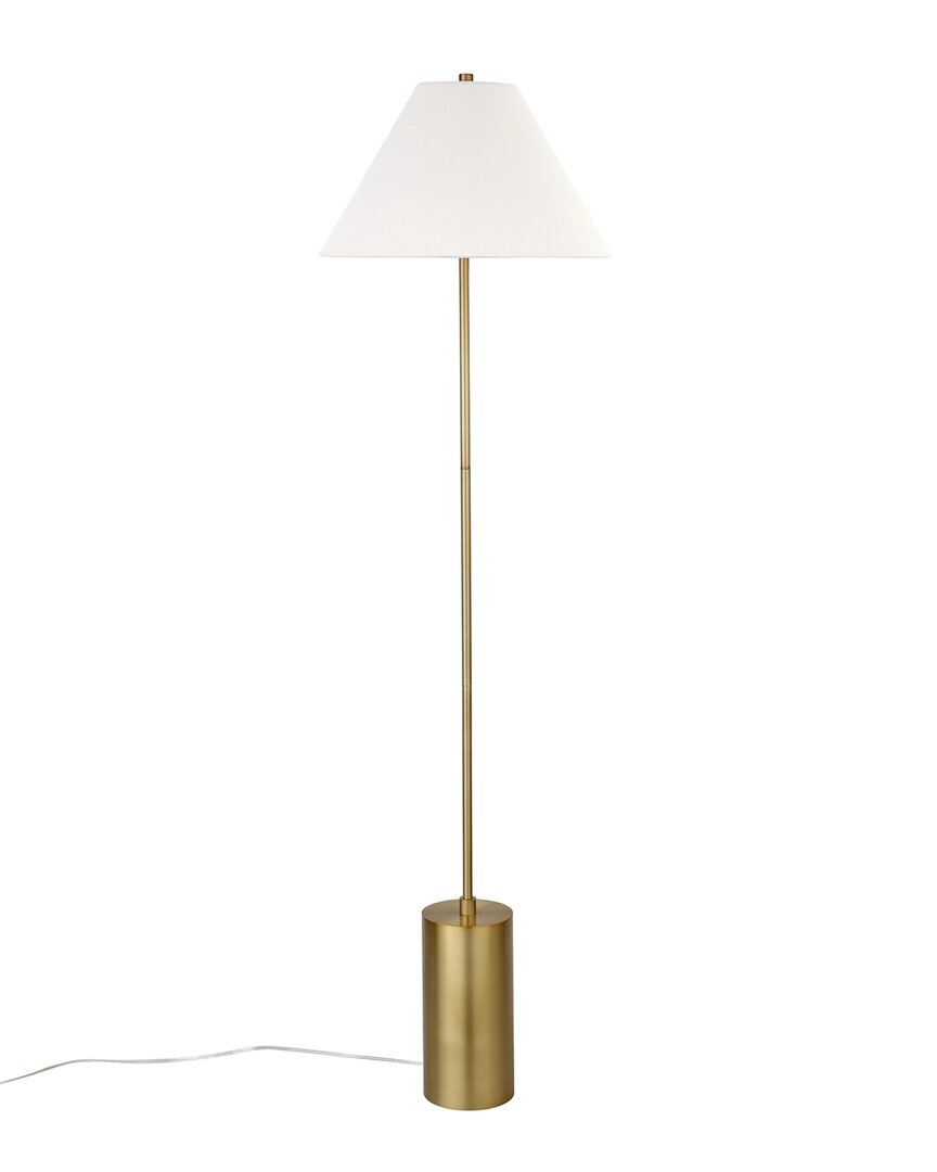 Abraham + Ivy Somerset Brass Finish Floor Lamp With Empire Shade In Gold