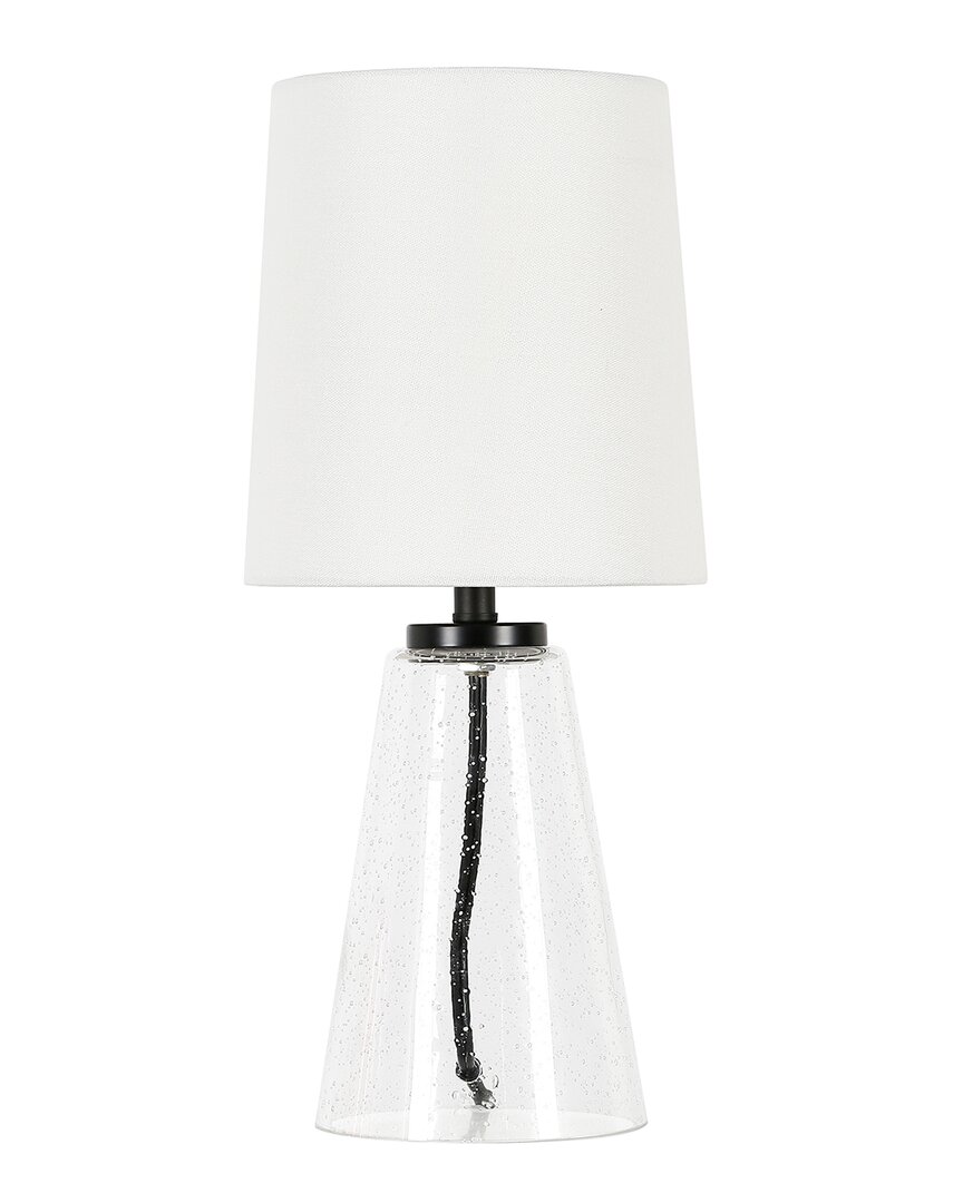 Abraham + Ivy Quimby Seeded Glass Mini Accent Table Lamp In Clear