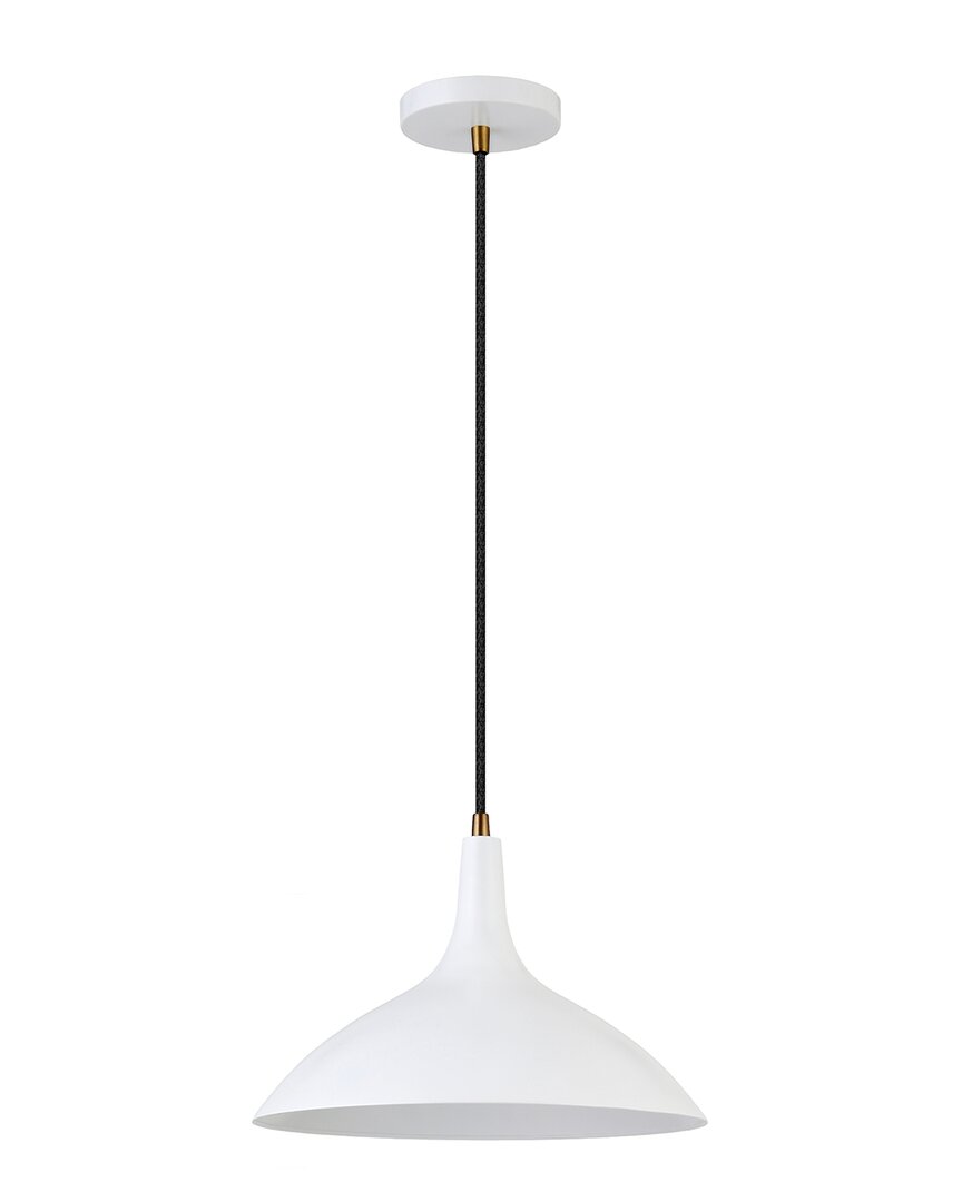 Abraham + Ivy Barton White Metal Pendant With Brass Accents