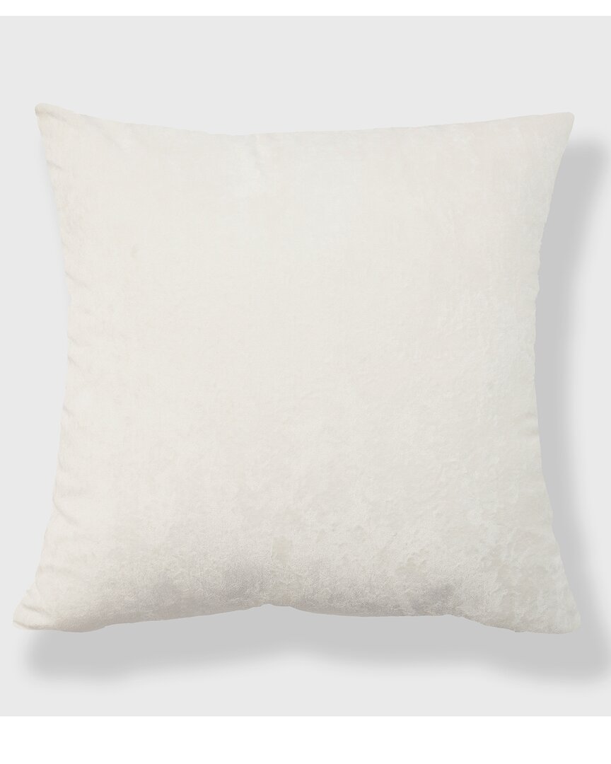 Freshmint Yaffa Greek Velvet Pillow In White