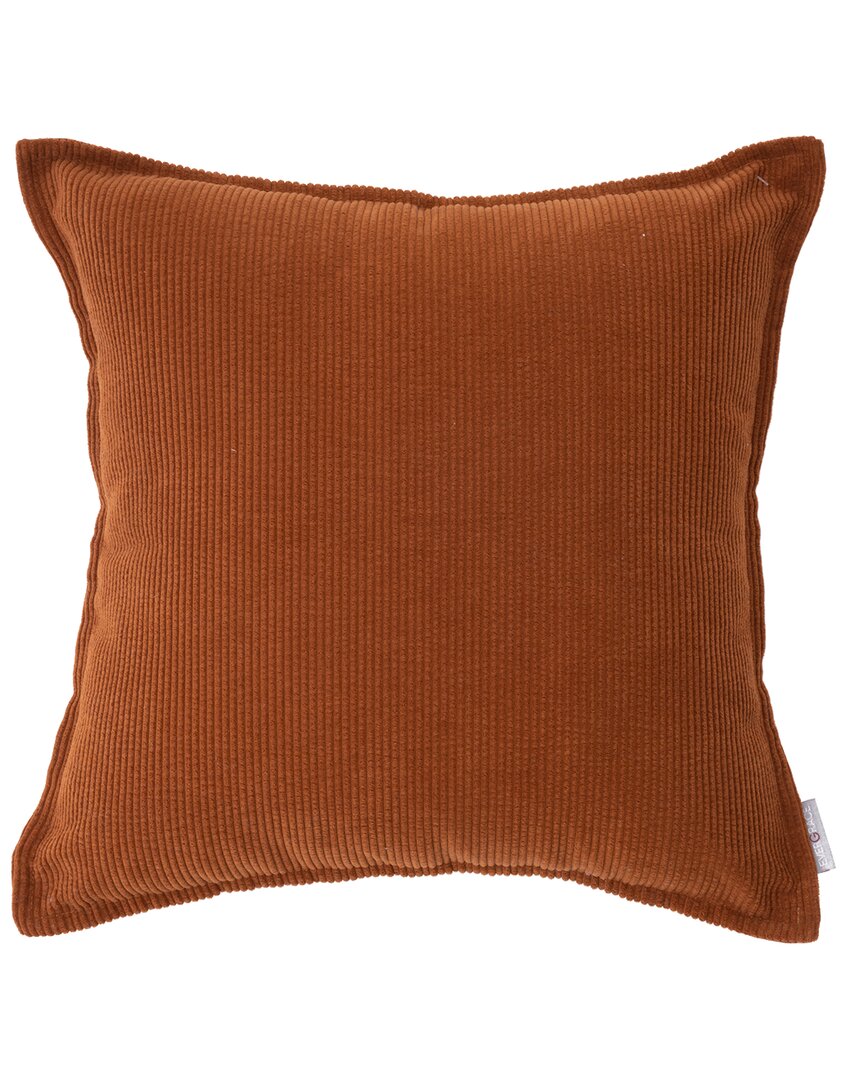 Evergrace Corde Du Roi Ribbed Pillow In Brown