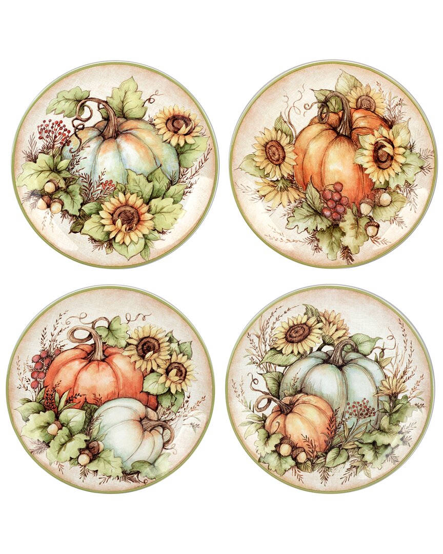 Certified International Autumn Breeze Set Of 4 Salad Plates