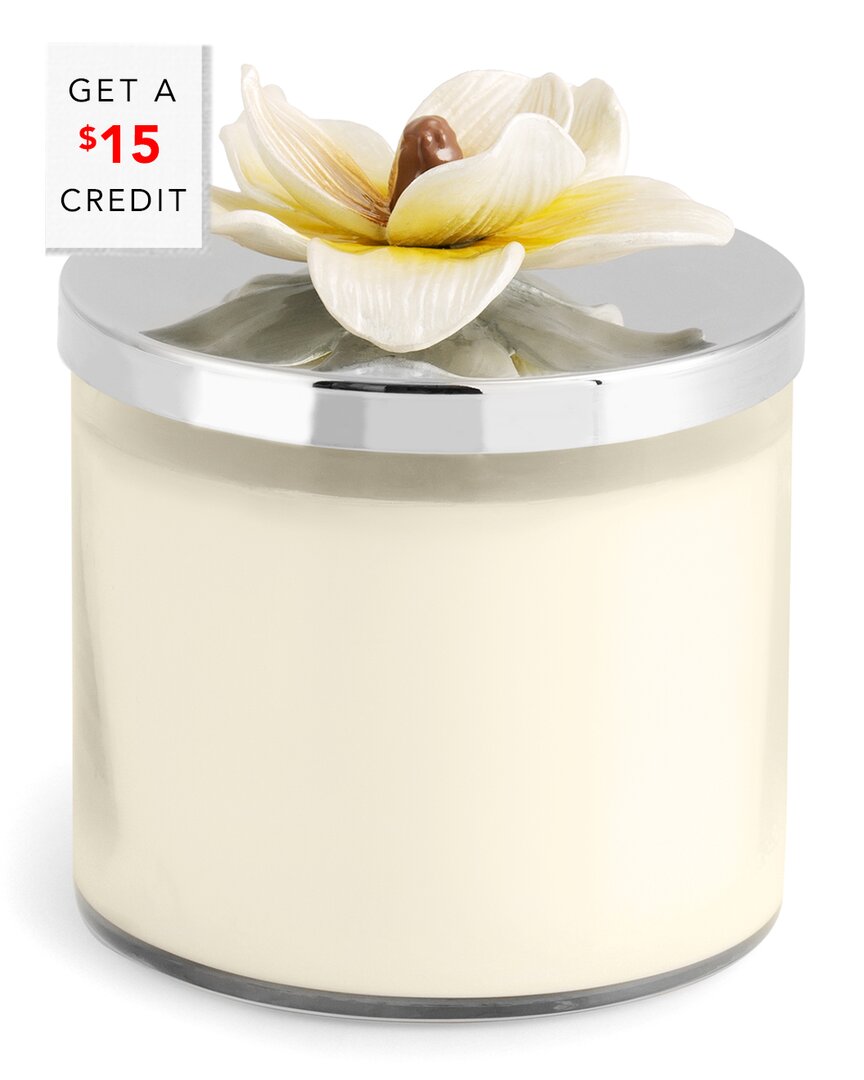 Michael Aram Magnolia Three-wick Candle With $15 Credit In White