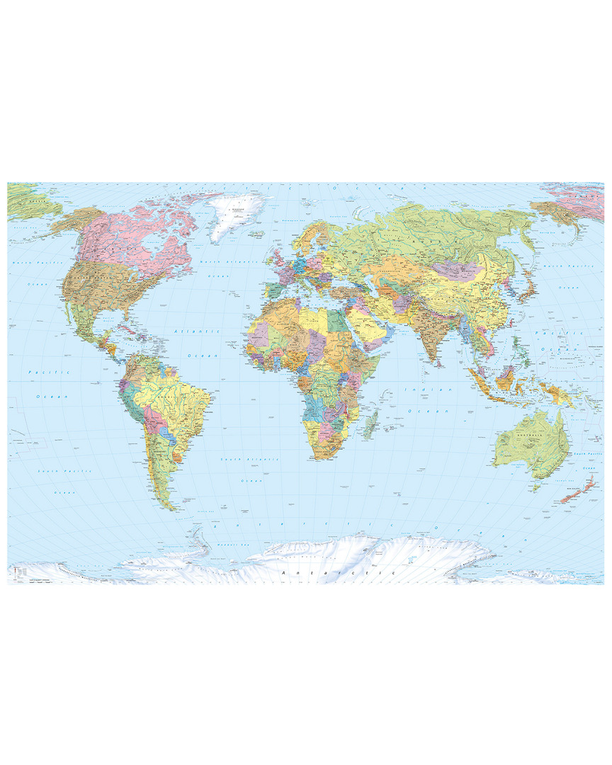 Komar World Map Mural