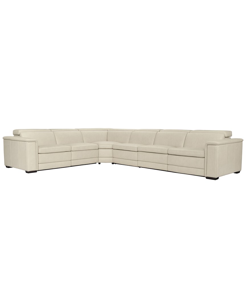 Bernhardt Lioni Power Motion Left Arm Loveseat In Brown
