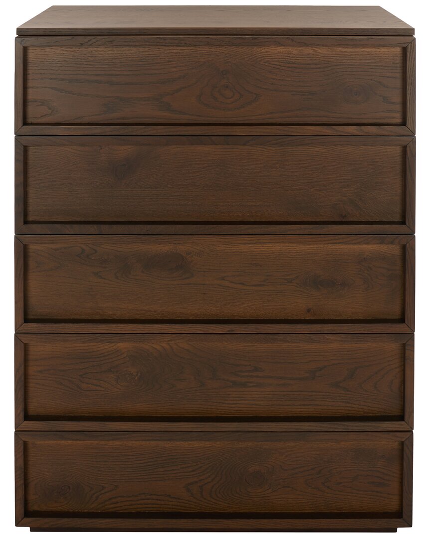 Safavieh Couture Zeus 5-drawer Tall Dresser In Brown
