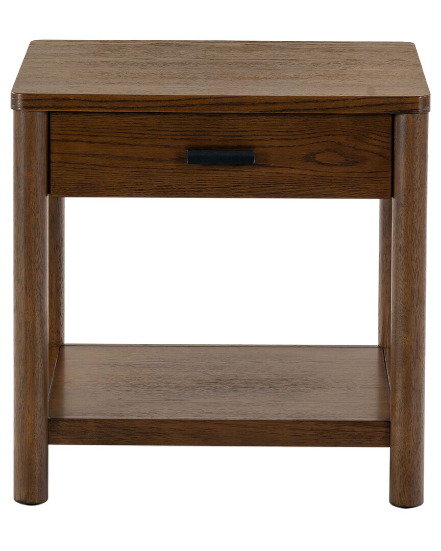 Safavieh Couture Jaylessa Wood 1 Drawer End Table In Brown