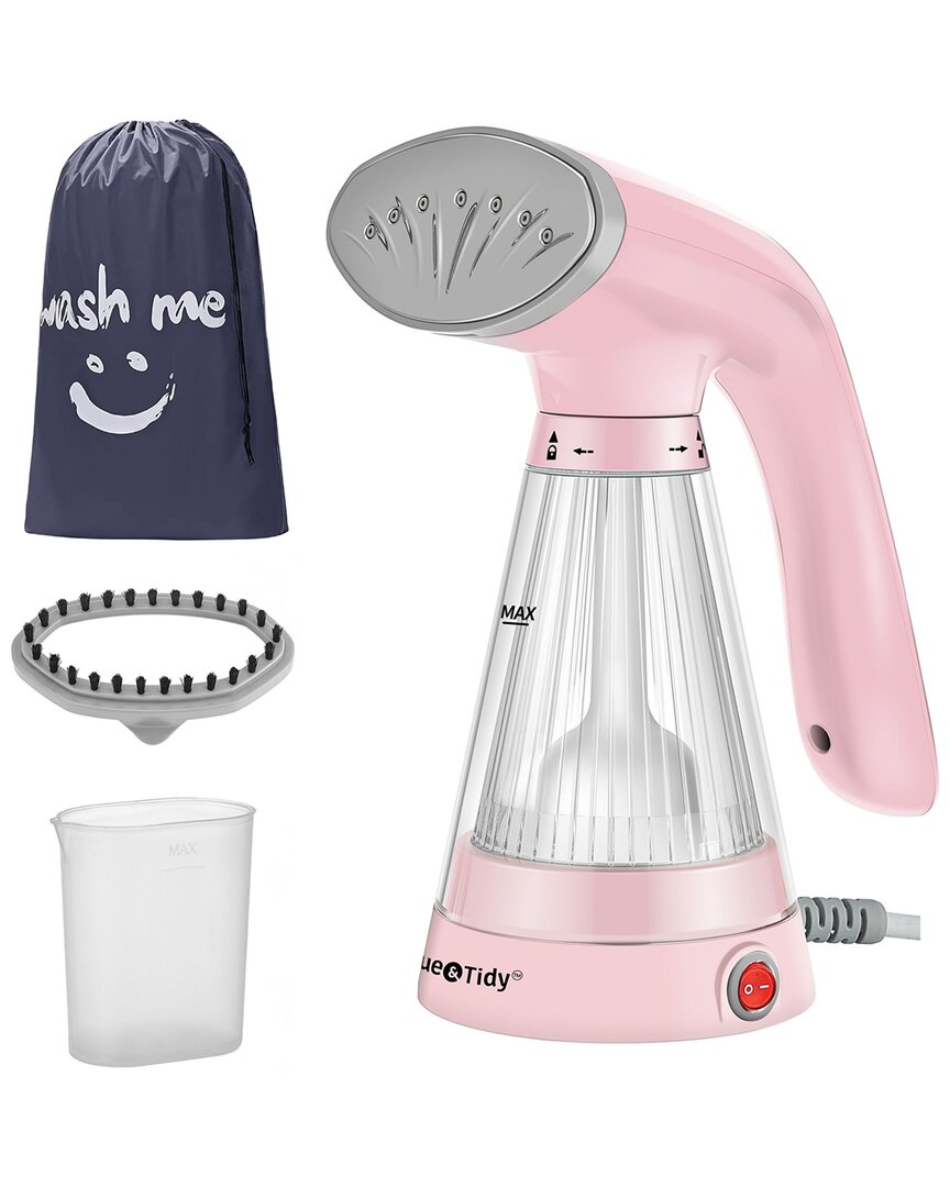 True & Tidy Tidy Steam Handheld Garment Steamer Bundle In Pink